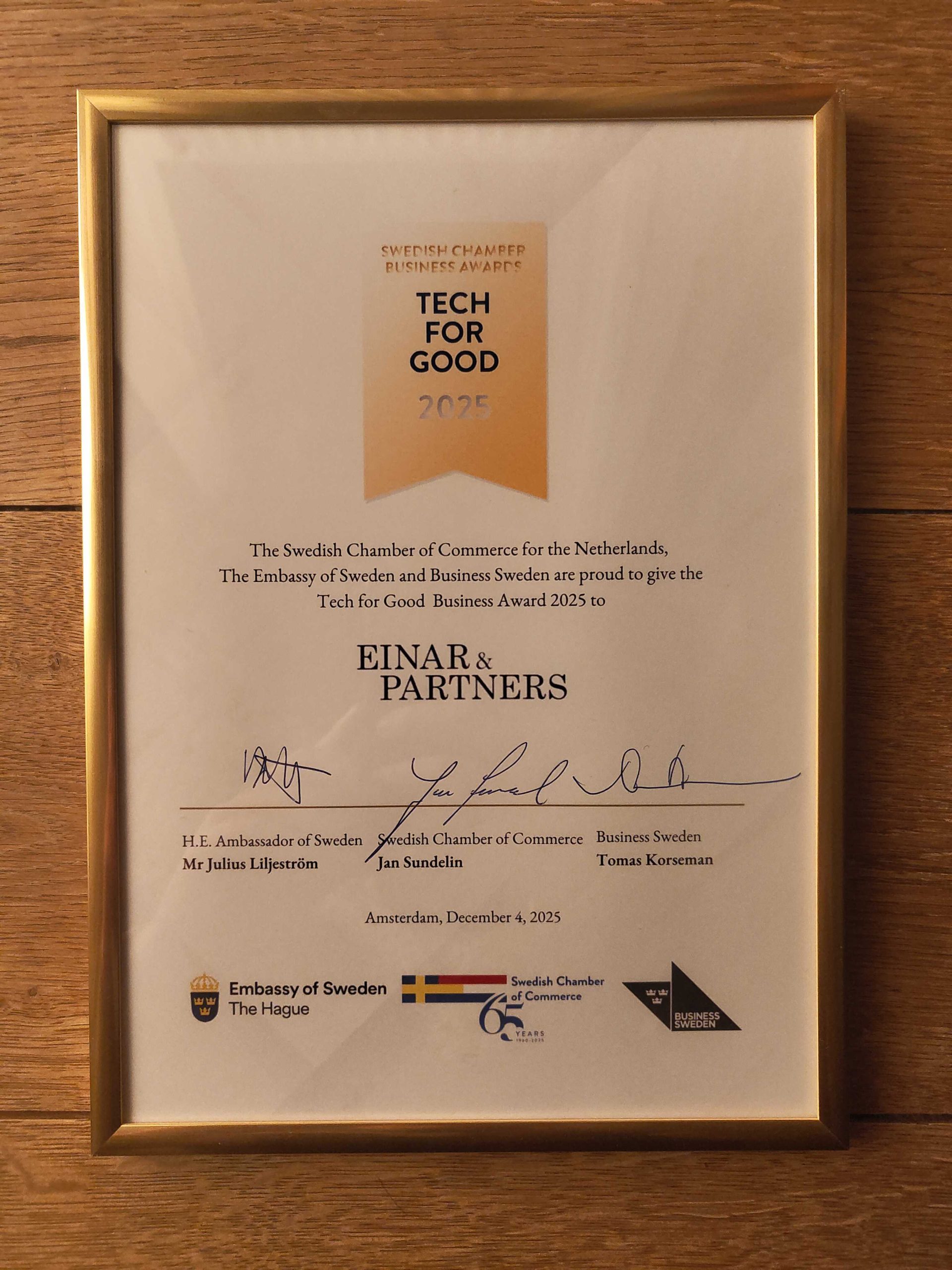 Tech for Good Award 2025 Business Award Ceremony